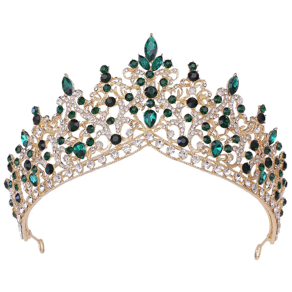 Water Droplets Alloy Inlay Rhinestones Crown