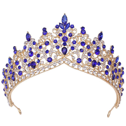 Water Droplets Alloy Inlay Rhinestones Crown