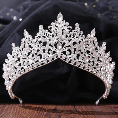 Water Droplets Alloy Inlay Rhinestones Crown