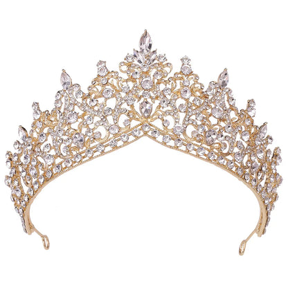 Water Droplets Alloy Inlay Rhinestones Crown