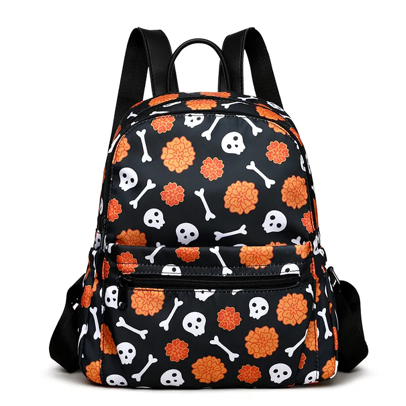 Waterproof Skull Casual Travel School Backpack