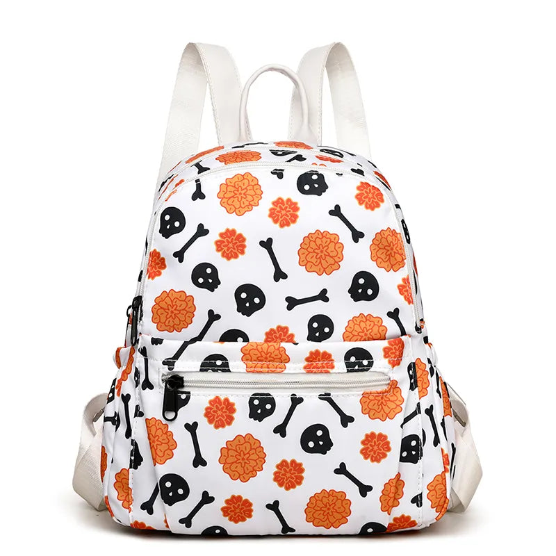 Waterproof Skull Casual Travel School Backpack