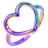 Wholesale Jewelry Simple Style Heart Shape 304 Stainless Steel Plating Rings