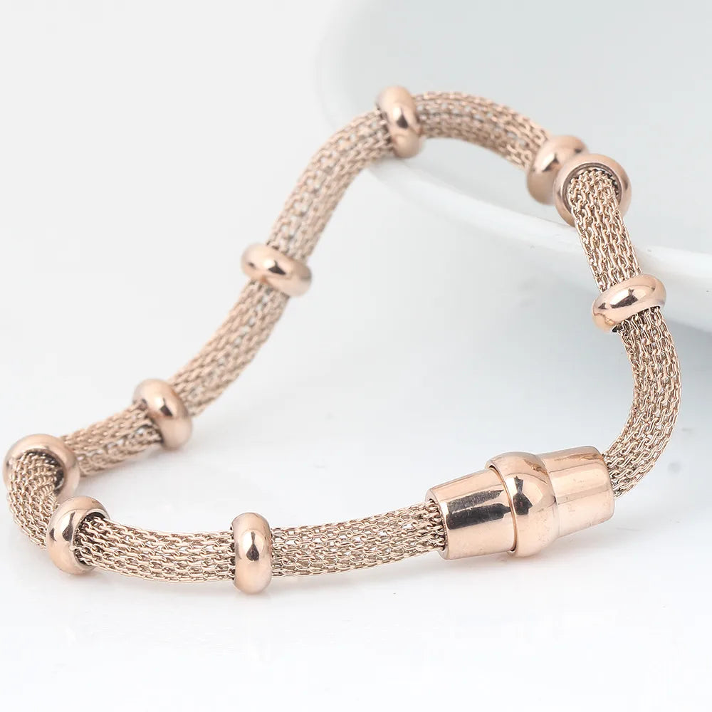 Wholesale Basic Geometric Titanium Steel Plating Bracelets