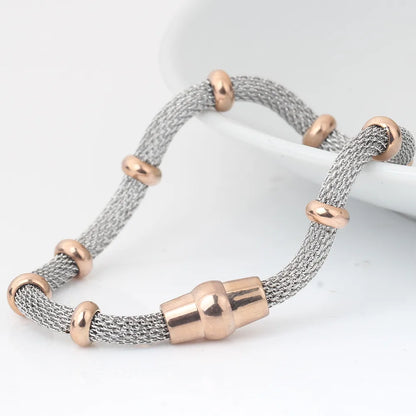 Wholesale Basic Geometric Titanium Steel Plating Bracelets