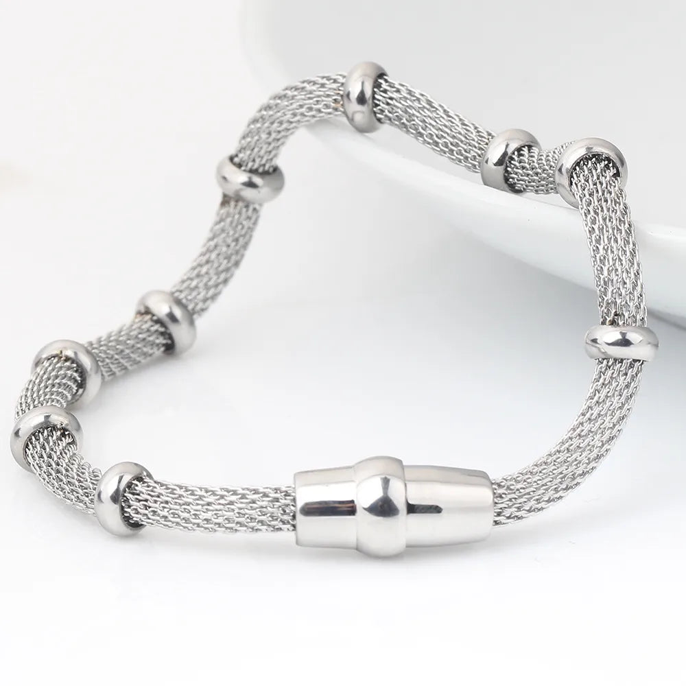 Wholesale Basic Geometric Titanium Steel Plating Bracelets