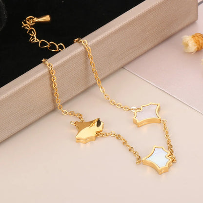 Wholesale Basic Ginkgo Leaf Stainless Steel Plating Gold Plated Bracelets