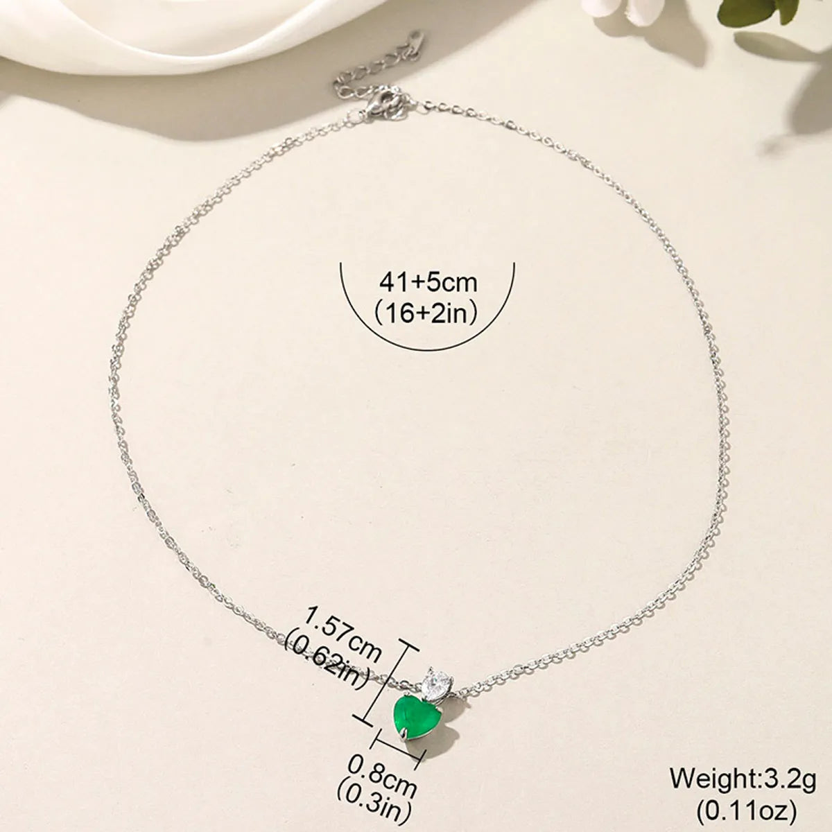 Wholesale Basic Modern Style Classic Style Geometric Square Water Droplets Copper Inlay White Gold Plated Zircon Pendant Necklace