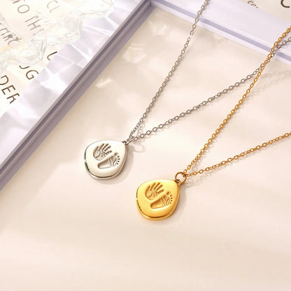 Wholesale Basic Modern Style Geometric Titanium Steel Plating Pendant Necklace