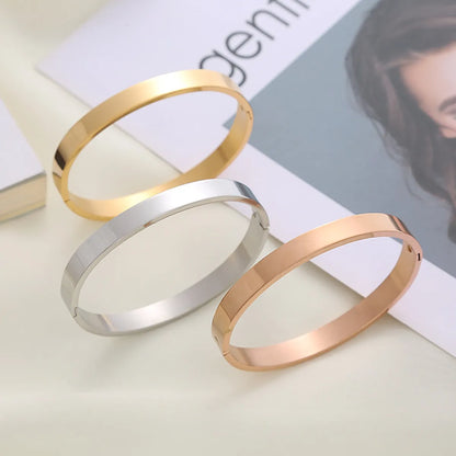 Wholesale Basic Solid Color Stainless Steel Bangle