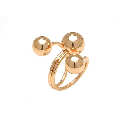 Basic Solid Color Stainless Steel Plating 18k Gold Plated Open Rings