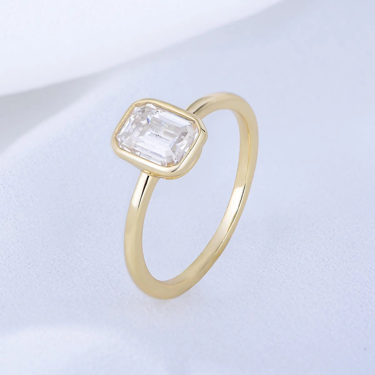 Wholesale Basic Square Sterling Silver Zircon Rings