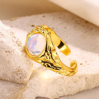 Wholesale Cartoon Style Simple Style Color Block Copper Plating 18K Gold Plated Open Rings