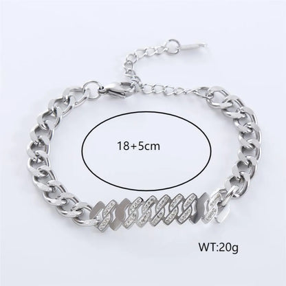 Casual Basic Commute Butterfly 304 Stainless Steel Zircon Bracelets In Bulk