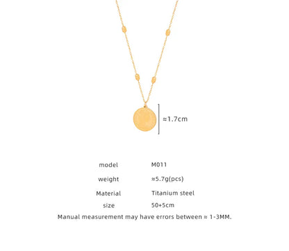 Wholesale Jewelry Casual British Style Human Portrait Titanium Steel 18K Gold Plated Plating Pendant Necklace Sweater Chain