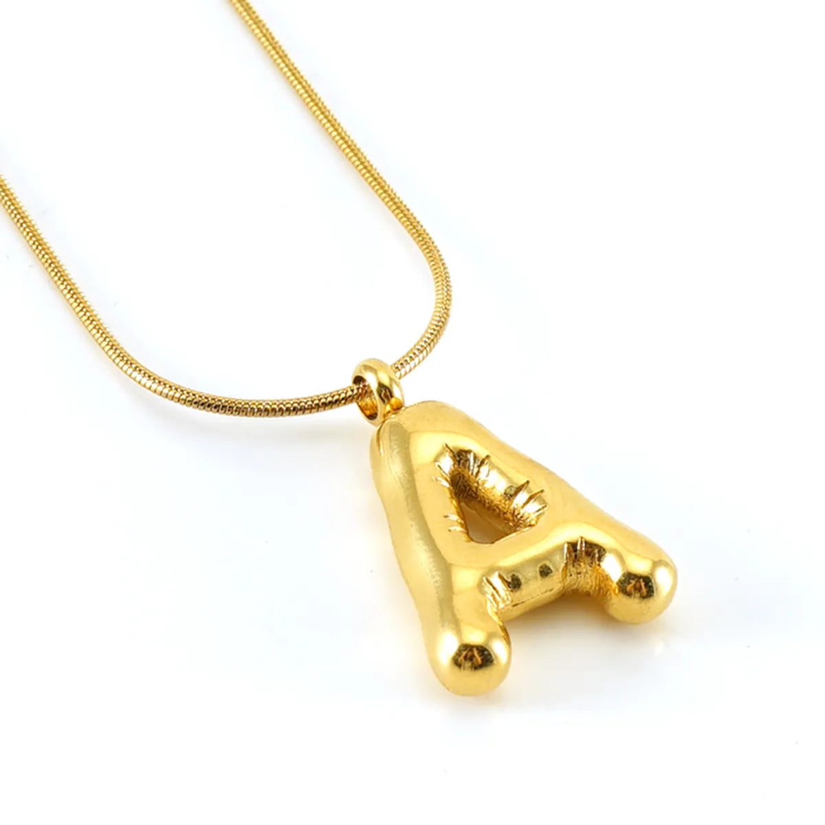 Casual Classic Style Letter Stainless Steel Polishing Plating 18k Gold Plated Pendant Necklace