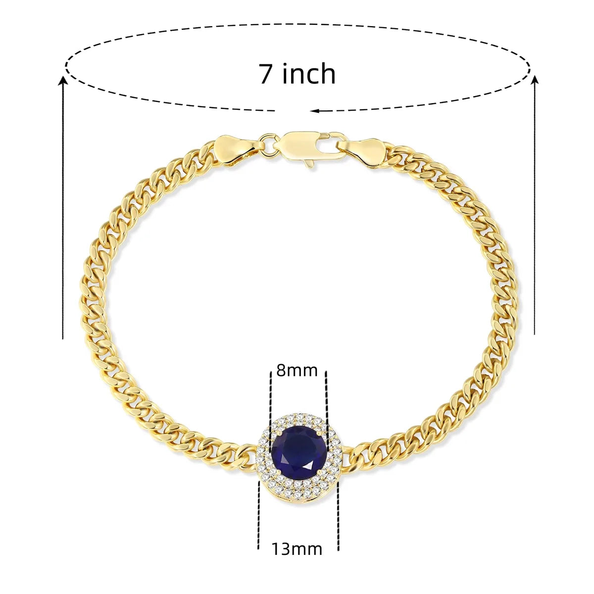 Wholesale Casual Classic Style Round Brass Inlay 18K Gold Plated Zircon Bracelets