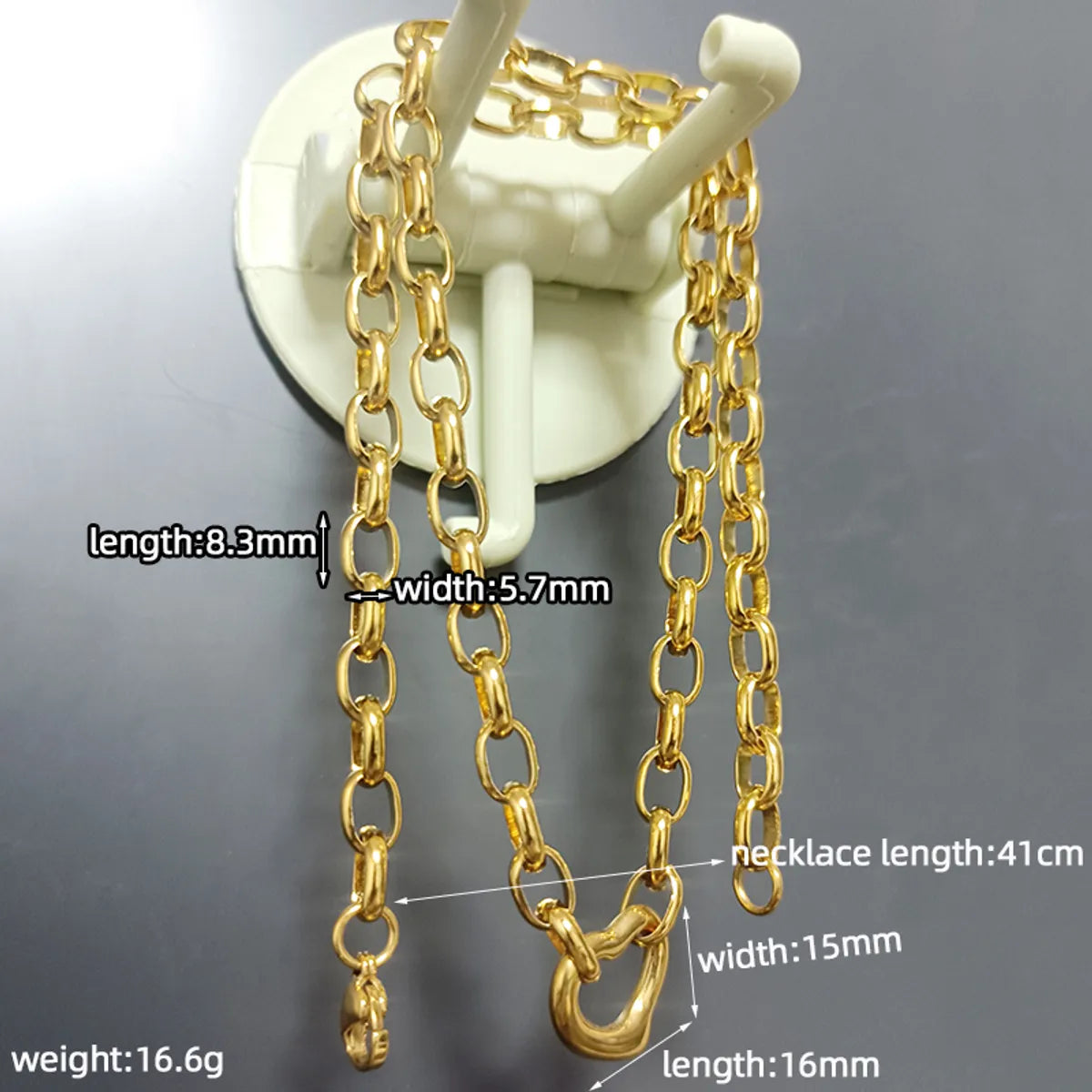 Wholesale Casual Elegant Heart Shape Stainless Steel Plating 18k Gold Plated Pendant Necklace