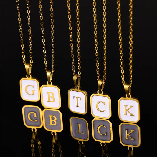 Wholesale Casual Simple Style Artistic Letter Stainless Steel Plating 18k Gold Plated Pendant Necklace