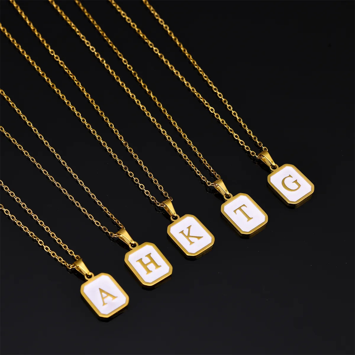 Wholesale Casual Simple Style Artistic Letter Stainless Steel Plating 18k Gold Plated Pendant Necklace