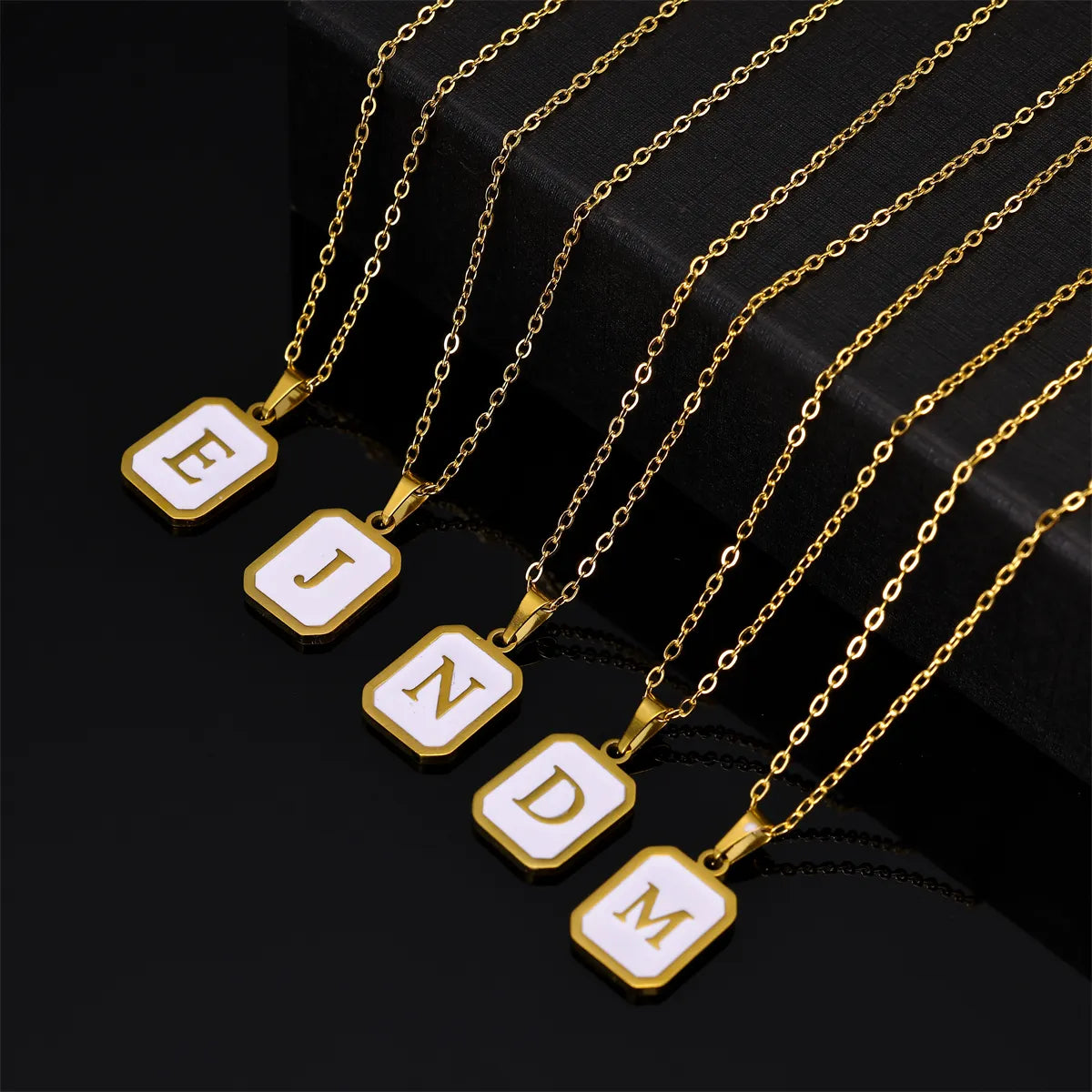 Wholesale Casual Simple Style Artistic Letter Stainless Steel Plating 18k Gold Plated Pendant Necklace