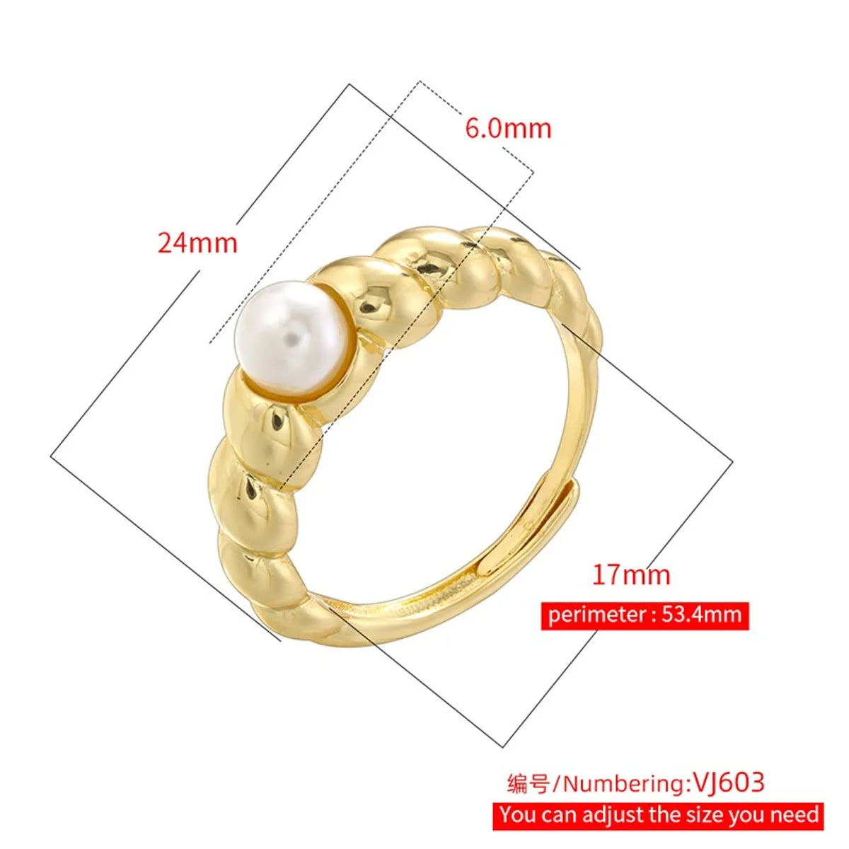 Wholesale Casual Simple Style Classic Style V Shape Twist Copper Plating Inlay 18K Gold Plated Zircon Open Rings