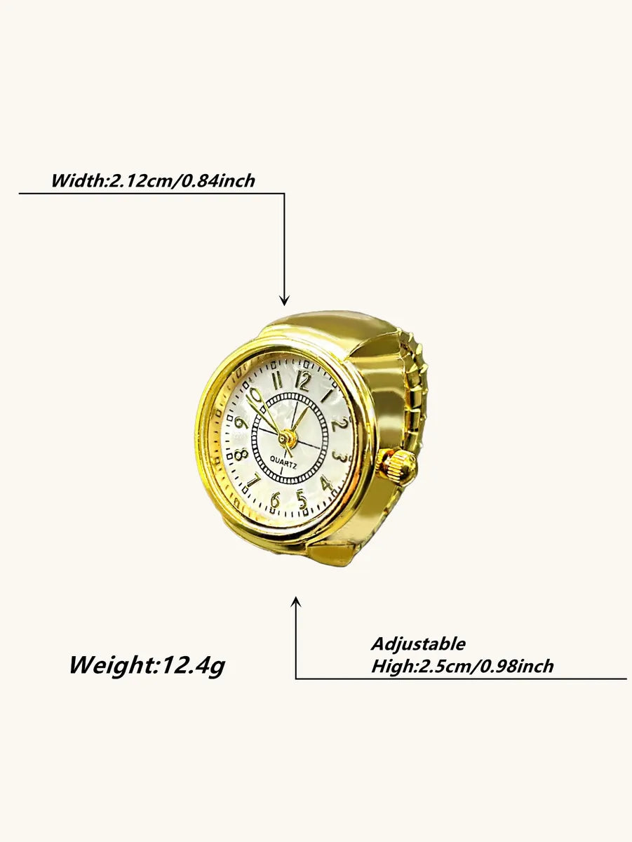 Casual Simple Style Clock Alloy Plating Unisex Rings