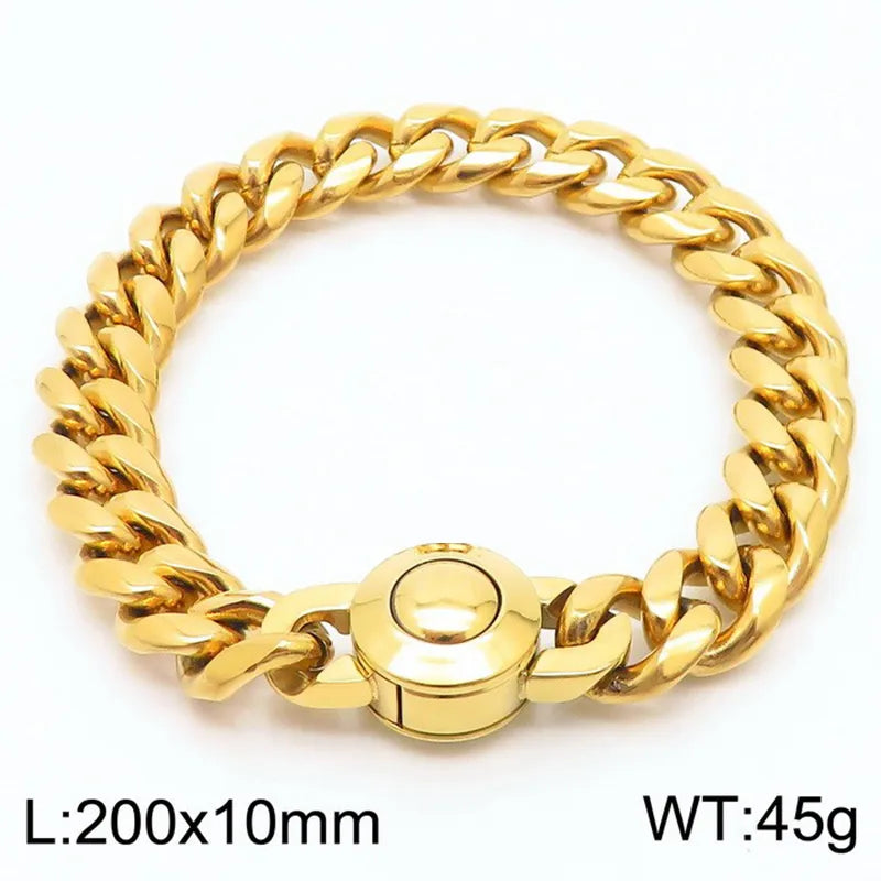 Wholesale Jewelry Casual Simple Style Geometric Titanium Steel Rhinestones 18K Gold Plated Polishing Inlay Bracelets Necklace