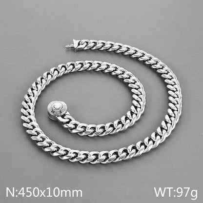 Wholesale Jewelry Casual Simple Style Geometric Titanium Steel Rhinestones 18K Gold Plated Polishing Inlay Bracelets Necklace