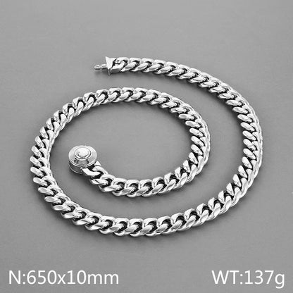 Wholesale Jewelry Casual Simple Style Geometric Titanium Steel Rhinestones 18K Gold Plated Polishing Inlay Bracelets Necklace