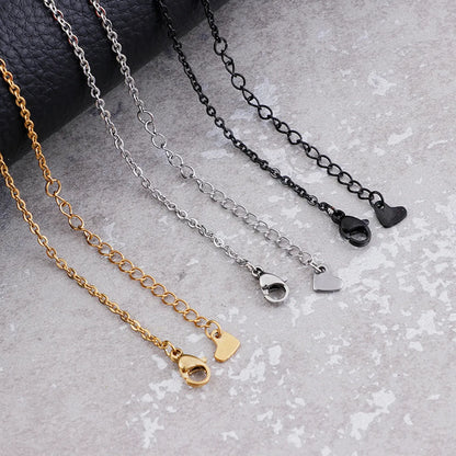 Wholesale Casual Simple Style Solid Color Titanium Steel Plating Necklace