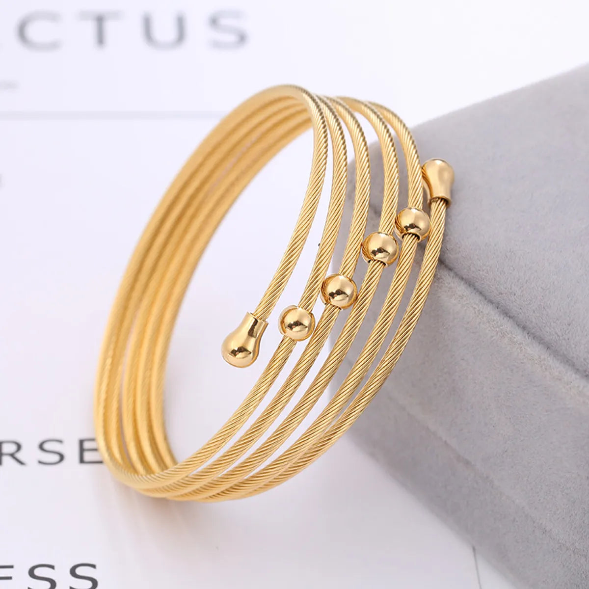 Wholesale Casual Solid Color Titanium Steel Bangle