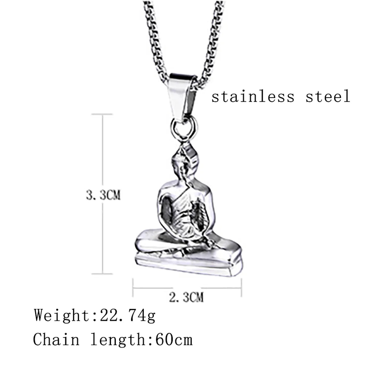 Wholesale Chinoiserie Solid Color Stainless Steel Plating Gold Plated Pendant Necklace