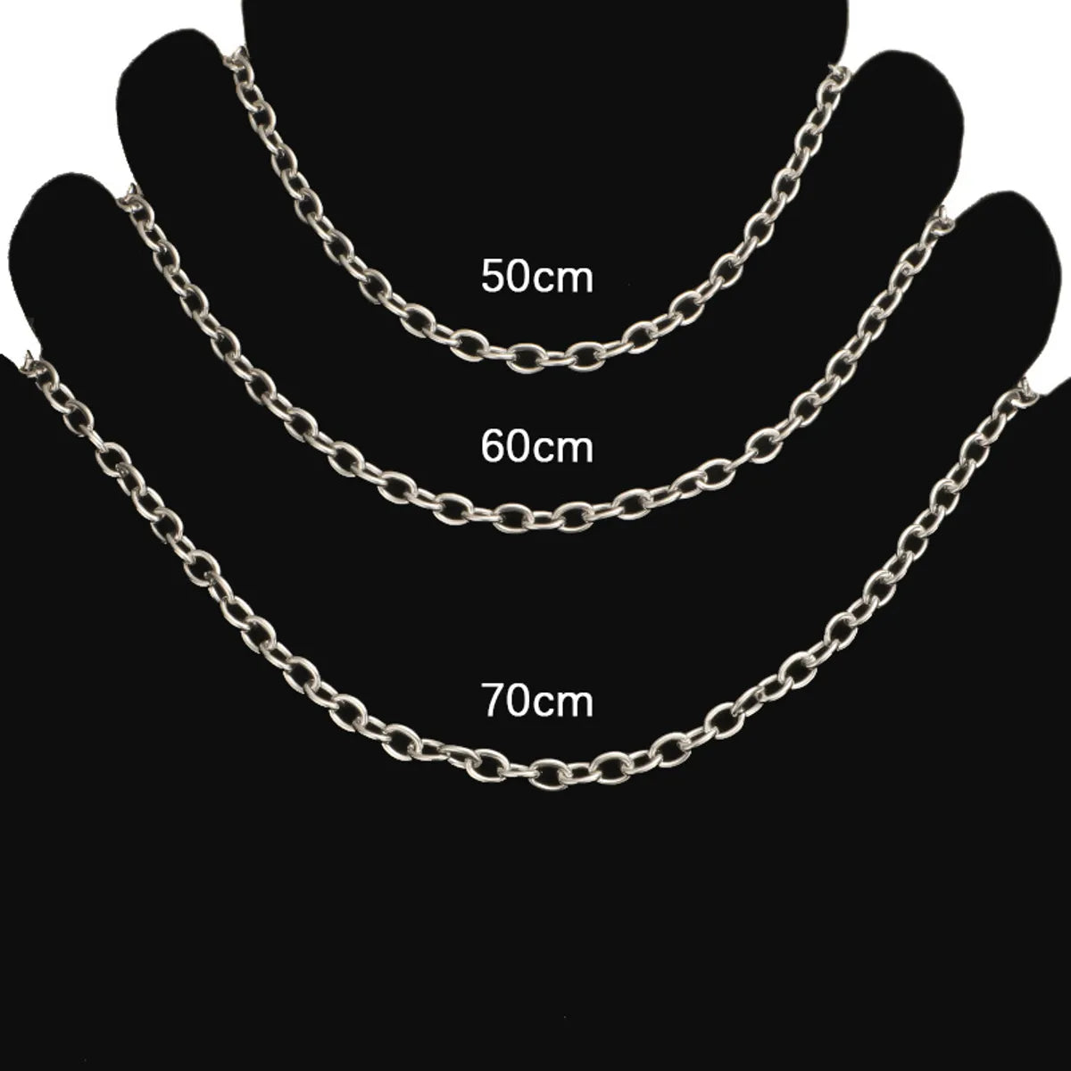 Wholesale Classic Style Commute Solid Color Titanium Steel Necklace