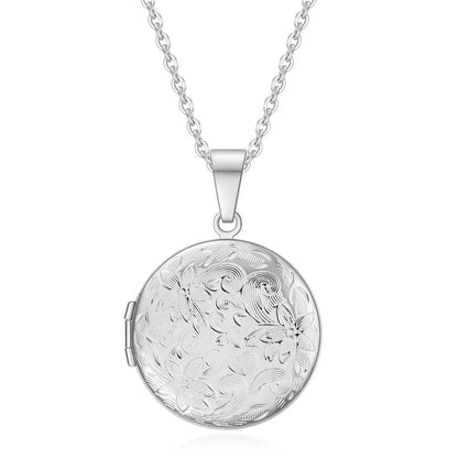 Wholesale Classic Style Round Titanium Steel Plating Gold Plated Pendant Necklace