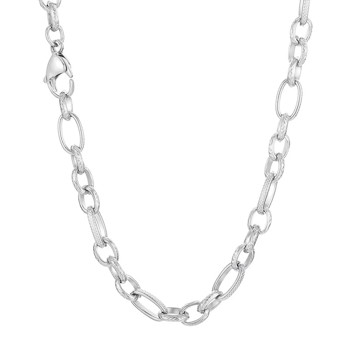 Wholesale Classic Style Solid Color Titanium Steel Chain Necklace