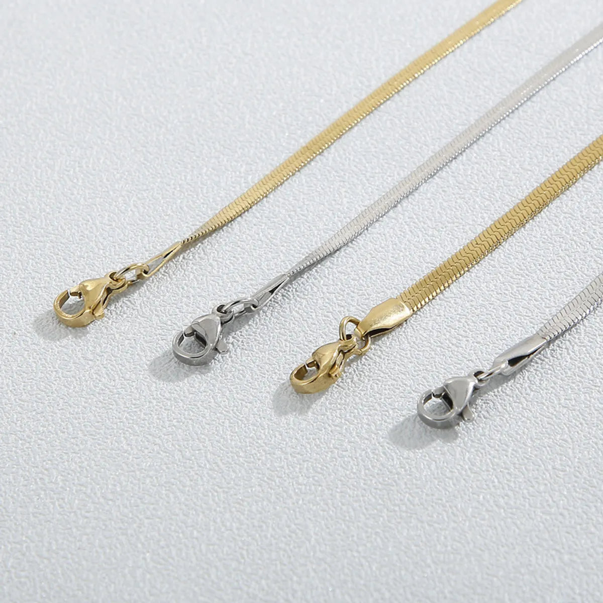 Wholesale Classic Style Solid Color Titanium Steel Plating Chain Gold Plated Necklace