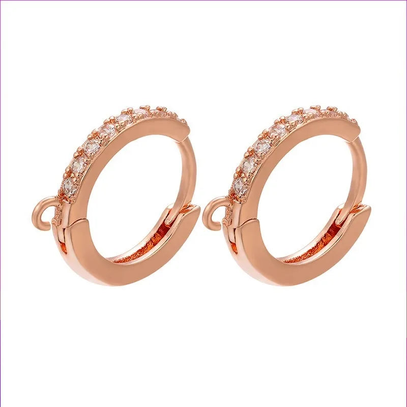 Wholesale Color Micro-Inlaid Zircon Copper Ear Clip Nihaojewelry