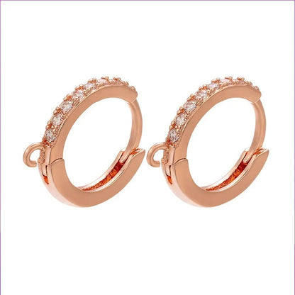 Wholesale Color Micro-Inlaid Zircon Copper Ear Clip Nihaojewelry