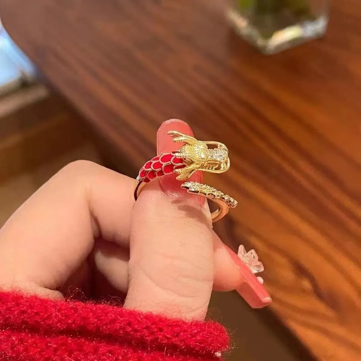 Wholesale Cute Dragon Copper Plating Rings