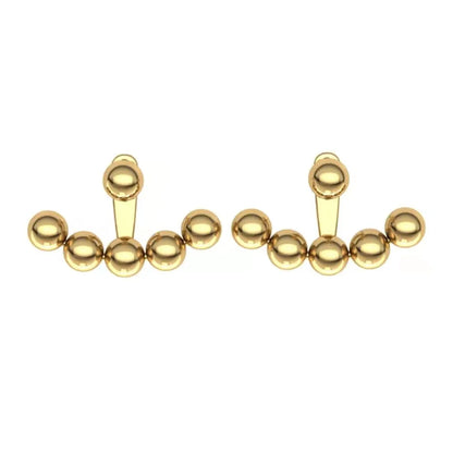 Wholesale Double-sided Simple Alloy Adjustable Earrings