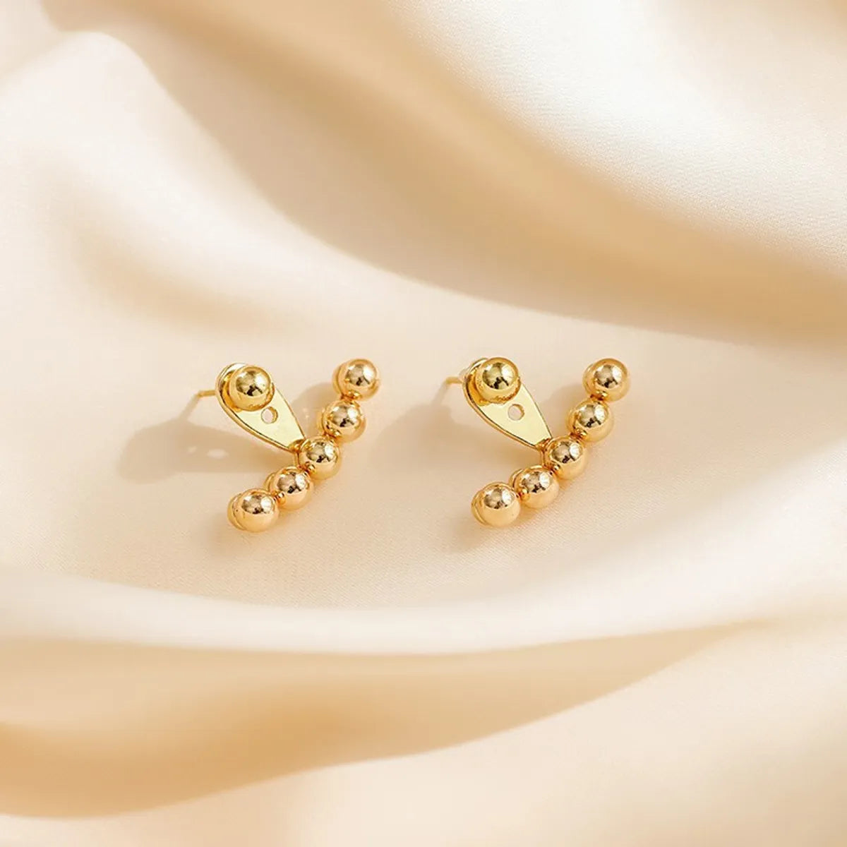 Wholesale Double-sided Simple Alloy Adjustable Earrings