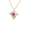 Wholesale Dripping Evil Eye Copper Zircon Pendant Necklace