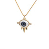 Wholesale Dripping Evil Eye Copper Zircon Pendant Necklace