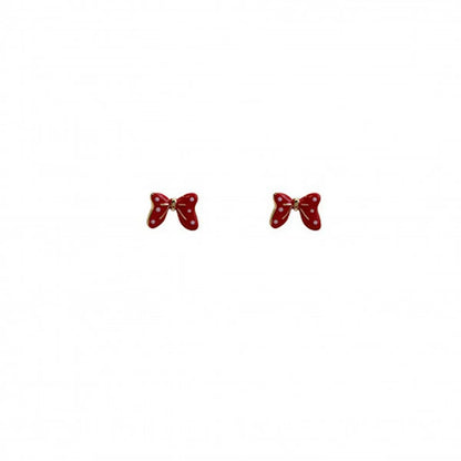 Wholesale Dripping Oil Simple Bow Earrings