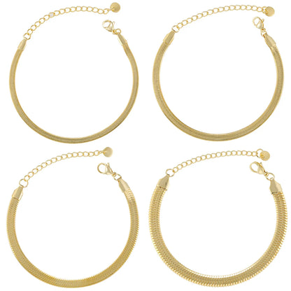 Elegant Geometric Stainless Steel Plating 18k Gold Plated Bracelets