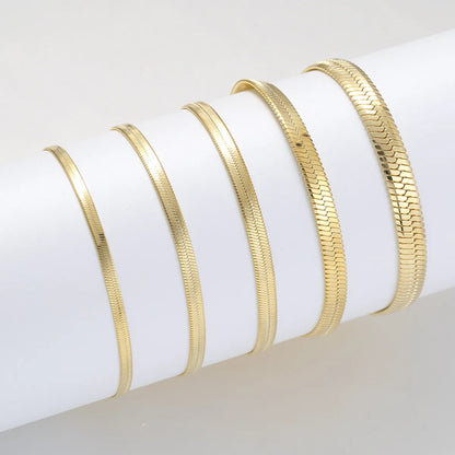 Elegant Geometric Stainless Steel Plating 18k Gold Plated Bracelets