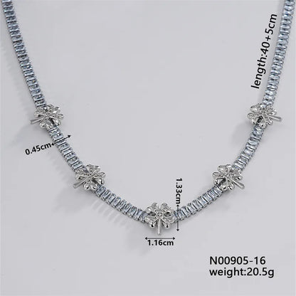 Wholesale Elegant Hip-Hop Ethnic Style Star Copper Plating Inlay K Gold Plated Zircon Necklace