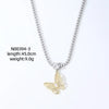 Wholesale Elegant Luxurious Butterfly Copper Plating Inlay K Gold Plated Rhodium Plated Zircon Pendant Necklace