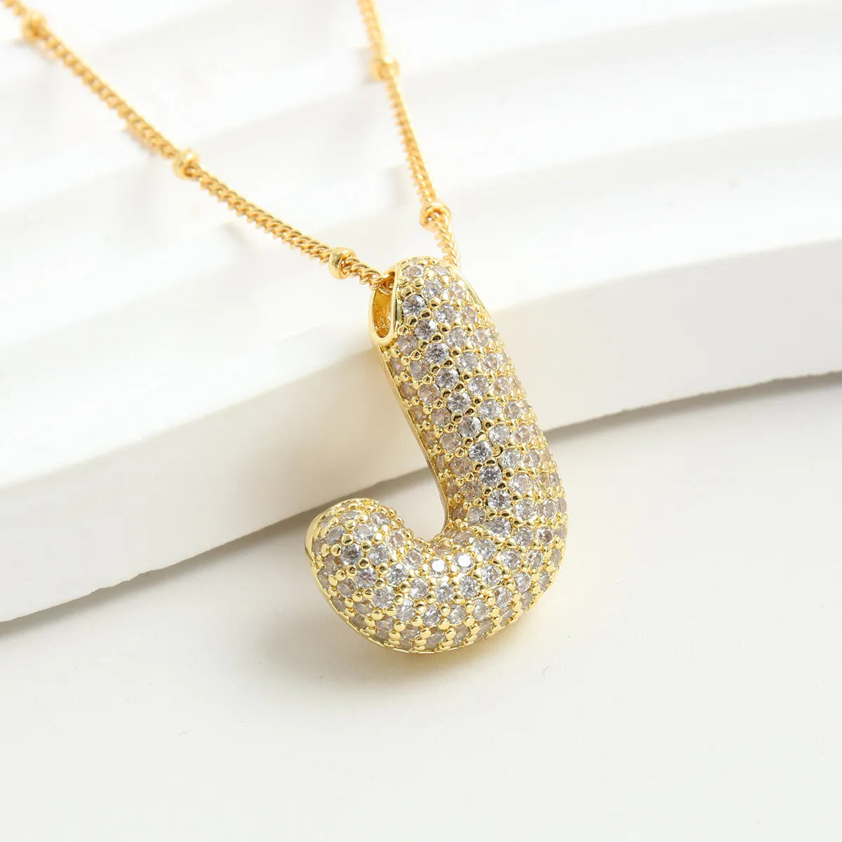 Wholesale Elegant Vacation Simple Style Letter Copper Plating 18K Gold Plated Gold Plated Zircon